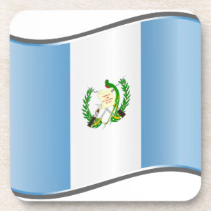 Posavasos Bandera guatemalteca ondulada