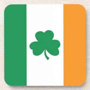 Posavasos Bandera irlandesa con el trébol