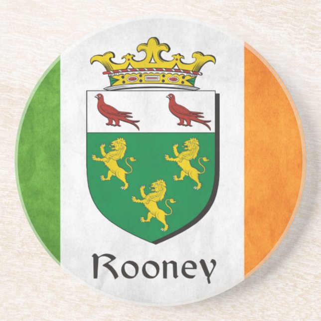Posavasos Bandera irlandesa de Rooney (Frente)