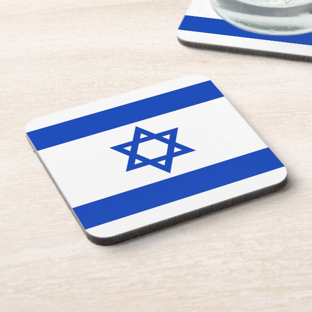 Posavasos Bandera israelí moderna patriótica (Lado Izquierdo)