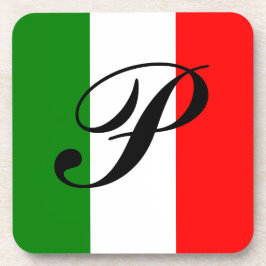 Posavasos Bandera italiana con inicial