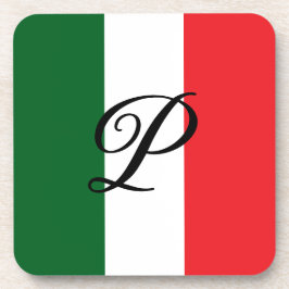 Posavasos Bandera italiana con monograma