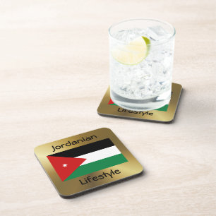 Posavasos Bandera jordana + anilla de texto