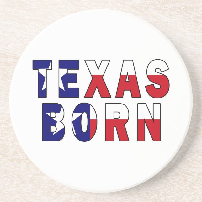 Posavasos Bandera nacida en Texas (Frente)