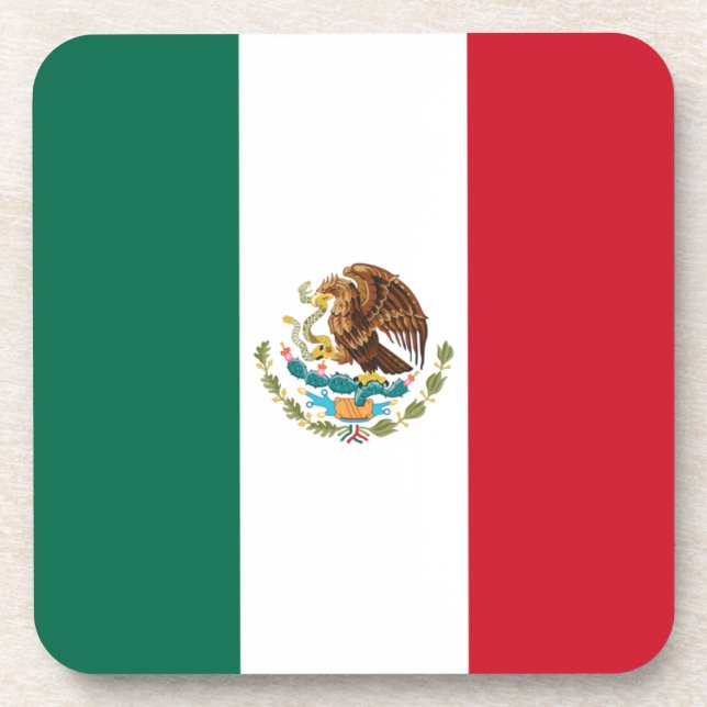 Posavasos Bandera nacional de Bandera de México Mexicanos (Frente)