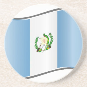Posavasos Bandera ondulada de Guatemala