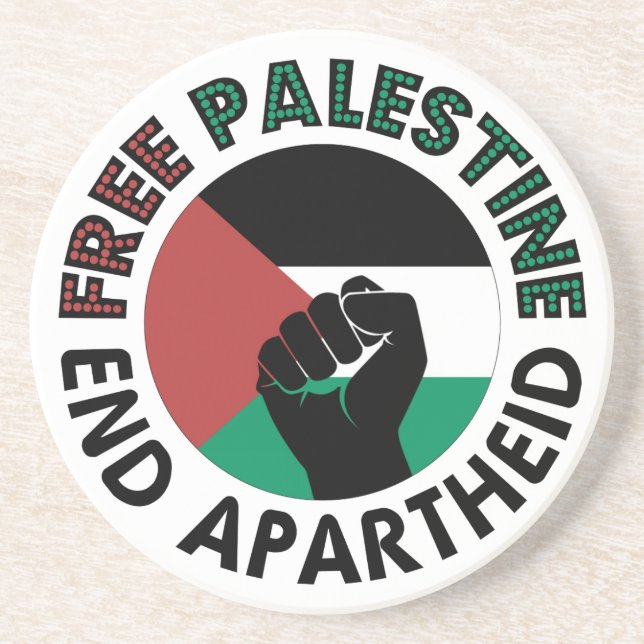 Posavasos Bandera Palestina del Apartheid (Frente)