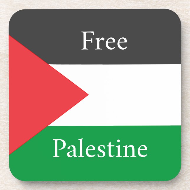 Posavasos Bandera palestina Free Palestine personalizada (Frente)