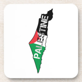 Posavasos Bandera Palestina Libre en el mapa de Palestina