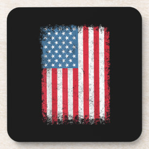 Posavasos Bandera Patriótica Americana Para Hombres Mujeres 