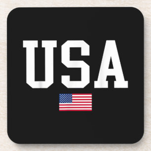 Posavasos Bandera Patriótica Americana Para Hombres Mujeres