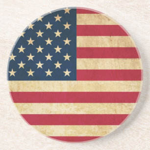 Posavasos Bandera Patriótica Americana Vintage