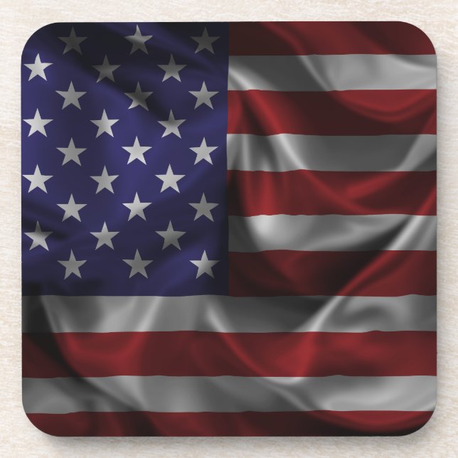 Posavasos Bandera Patriótica De Estados Unidos De América (Frente)