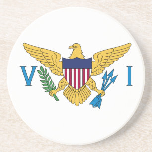 Posavasos Bandera patriótica de las Islas Vírgenes Americana