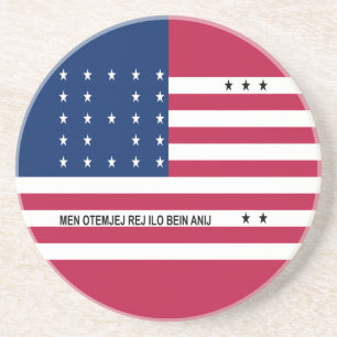 Posavasos Bandera patriótica del atolón Bikini