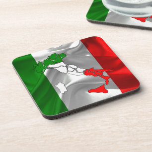 Posavasos Bandera que agita italiana