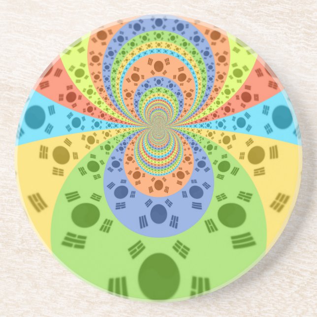 Posavasos Bandera surcoreana inspira arte abstracto (Frente)