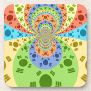 Posavasos Bandera surcoreana inspira arte abstracto