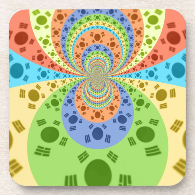 Posavasos Bandera surcoreana inspira arte abstracto (Frente)