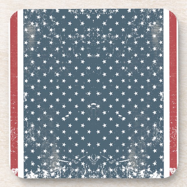 Posavasos bandera vertical americana (Frente)