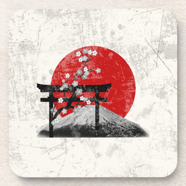 Posavasos Bandera y símbolos de Japón ID153 (Frente)