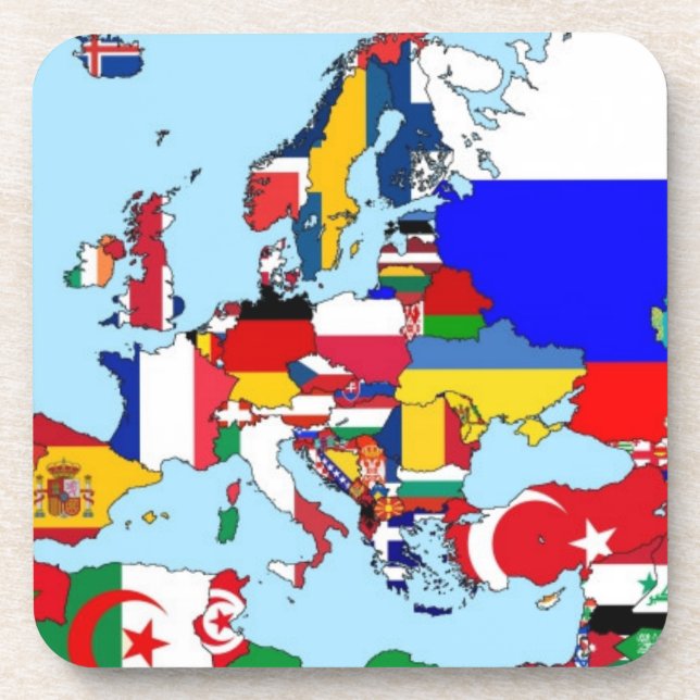 Posavasos banderas de Europa (Frente)
