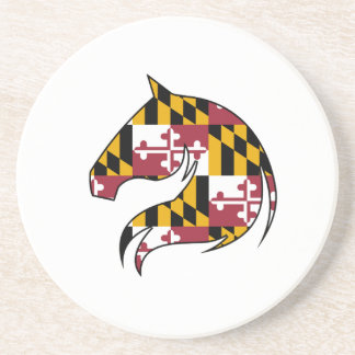 Posavasos Banderas de Maryland Caballo Cabeza Papel Protecto