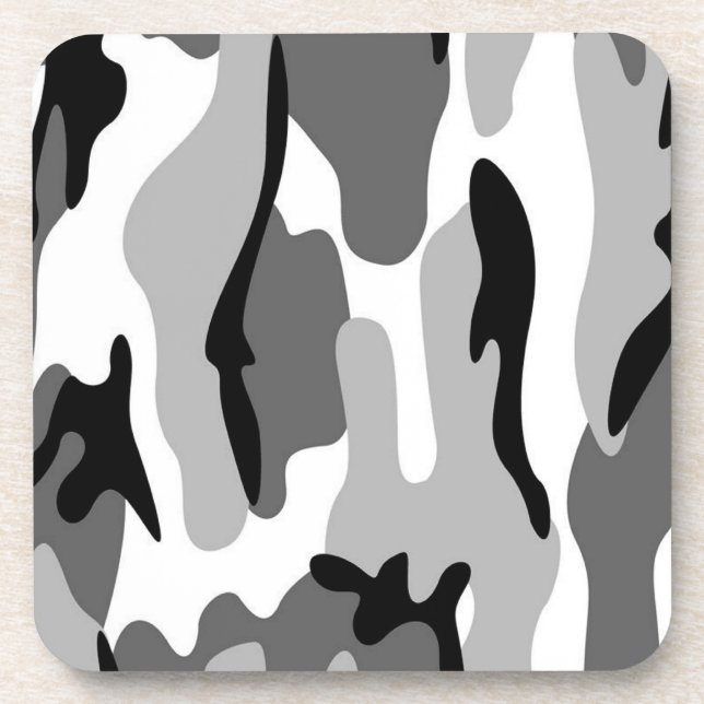Posavasos Baños De Camo Gris Y Negro (Frente)