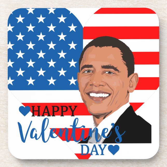 Posavasos barack obama valentine (Frente)