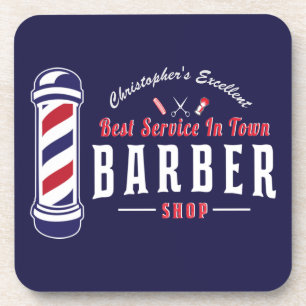 Posavasos Barbershop Mejor Barber Monograma de Servicio Esti