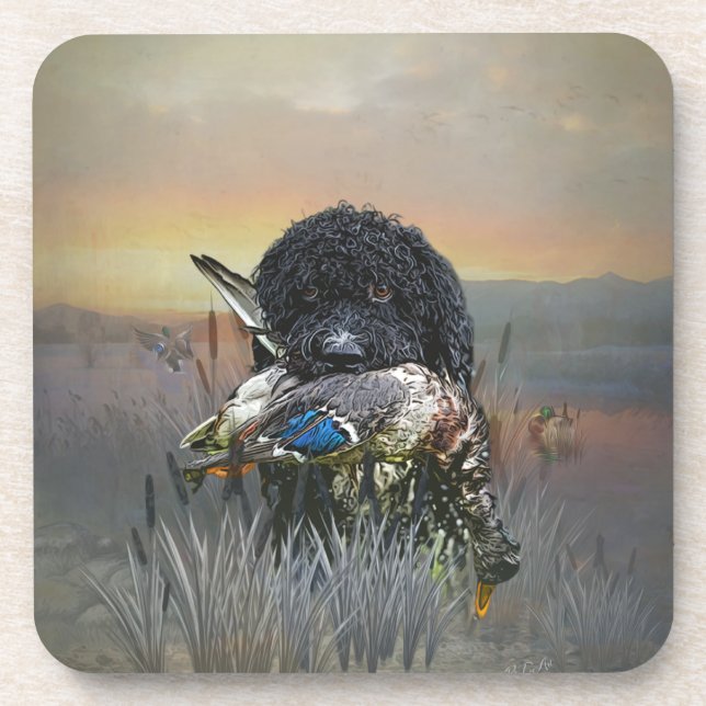 Posavasos Barbet , Perro de Agua Francés (Frente)