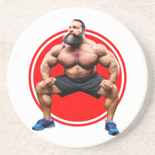 Posavasos Barbudo Musculoso