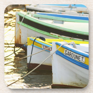 Posavasos Barcas de pesca típicas de Provenza pintadas en