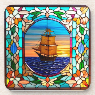 Posavasos Barco a Vela al Atardecer
