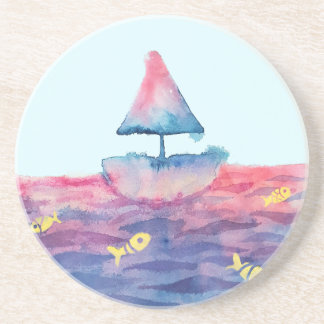 Posavasos Barco acuarela