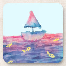 Barco acuarela