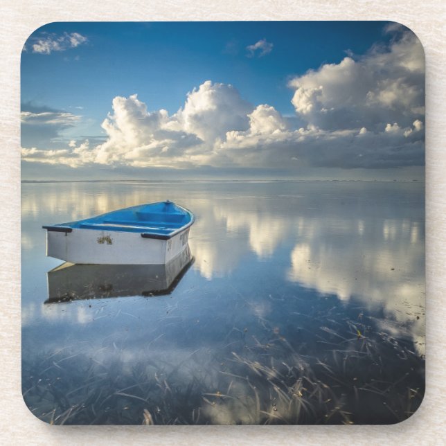Posavasos Barco de fila en el agua (Frente)