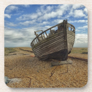 Posavasos Barco de pesca de madera abandonado el Dungeness