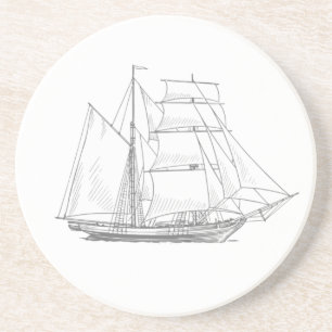 Posavasos Barco de vela antiguo barco de vela marítimo