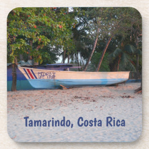 Posavasos Barco pesquero en la playa de Tamarindo, Costa Ric