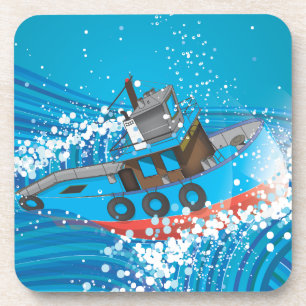 Posavasos Barco Pesquero Tormentoso