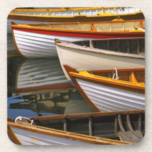 Posavasos Barcos de colores vivos en el centro náutico de m