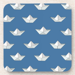 Posavasos Barcos de Origami en el modelo del agua