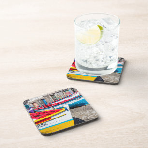 Posavasos Barcos de pesca de colores, Cabo Verde