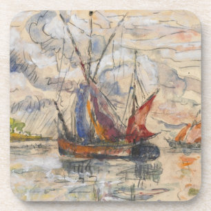 Posavasos Barcos de pesca en La Rochelle, c.1919-21