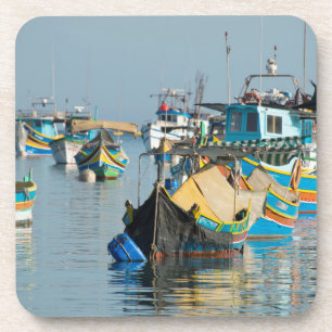 Posavasos Barcos de pesca malteses el   Marsaxlokk en Malta