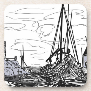 Posavasos barcos en el mar