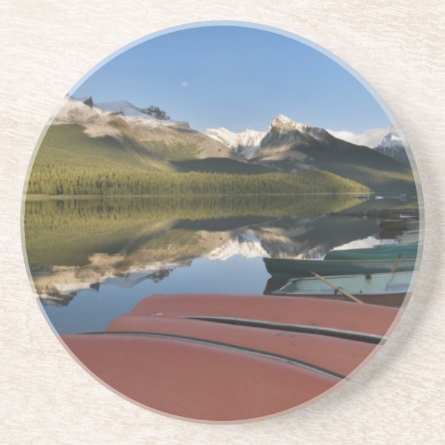 Posavasos Barcos estacionados en la orilla del lago Maligno, (Frente)