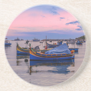 Posavasos Barcos tradicionales malteses en Marsaxlokk