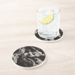 Posavasos Barquilla de árbol blanco y negro